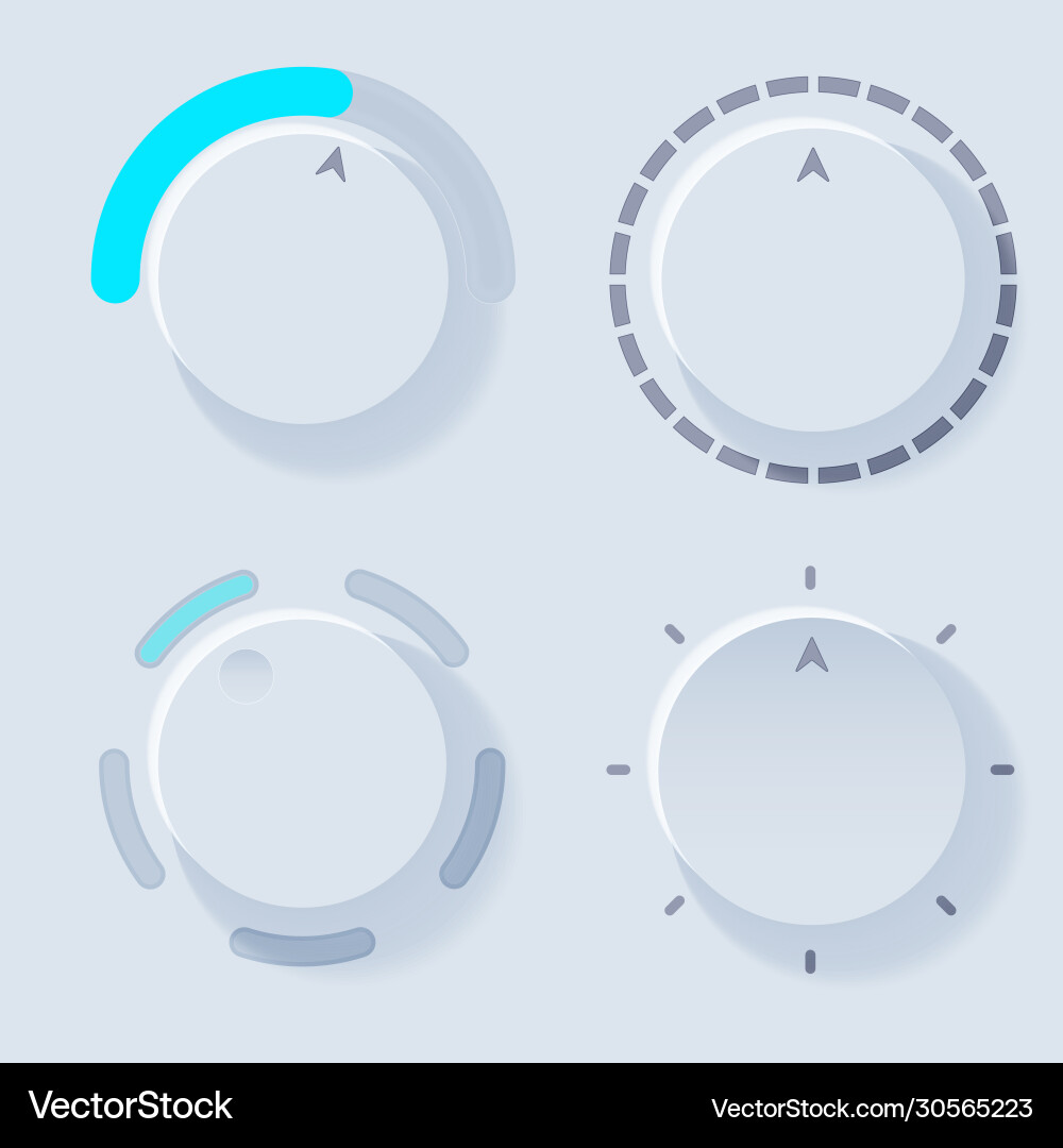 Newmorphic ui circle light set Newmorphic ui circle light set Vector Image
