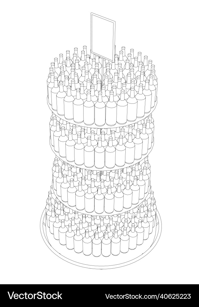 Outline of a circular counter with many vector image