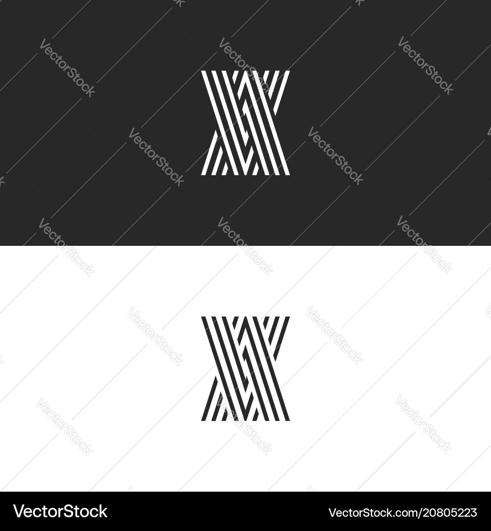 Overlapping Initial Monogram - AV vector image