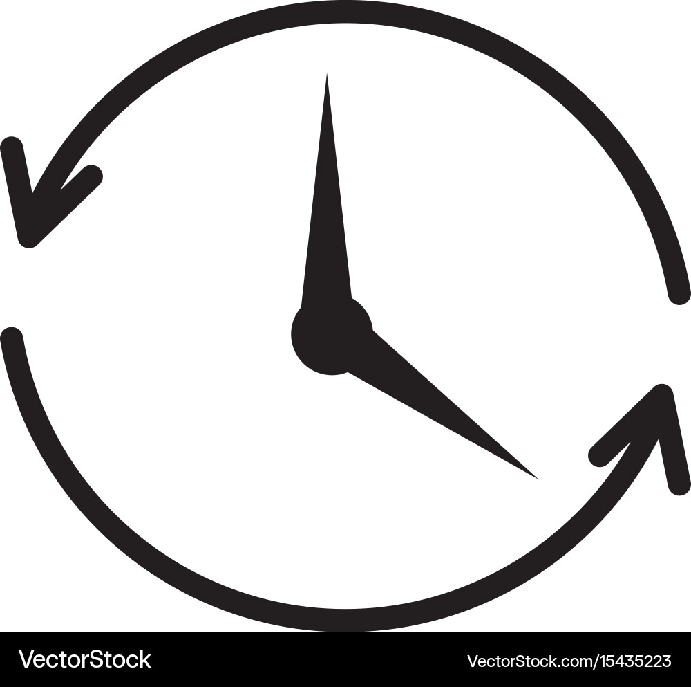 Time clock with arrows icon vector image