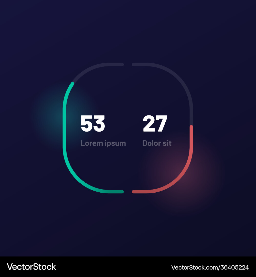 Control knob used for regulating ui and ux kit vector image