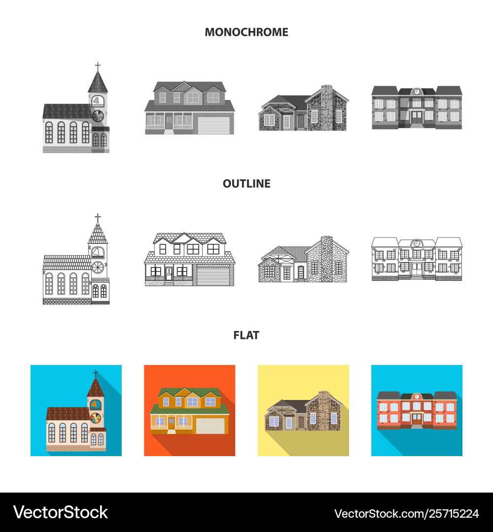 Design building and front symbol Vector Image