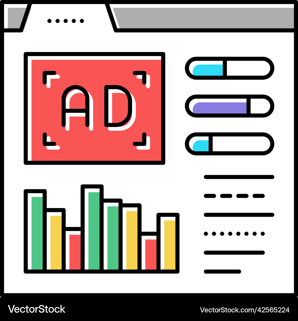 Google analytics integration color icon Google analytics integration color icon vector image