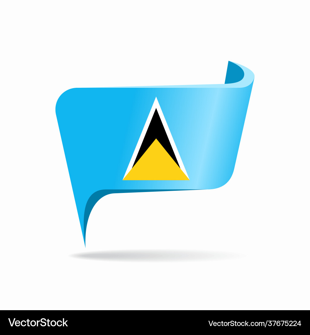 Saint lucia flag map pointer layout Saint lucia flag map pointer layout Vector Image