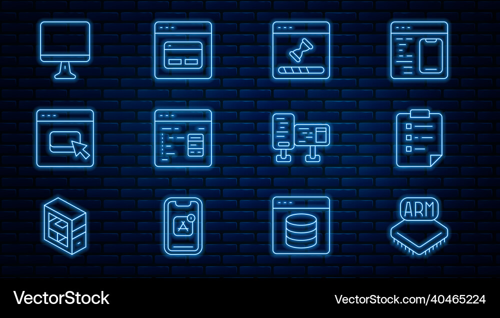 Set line processor clipboard with checklist Vector Image