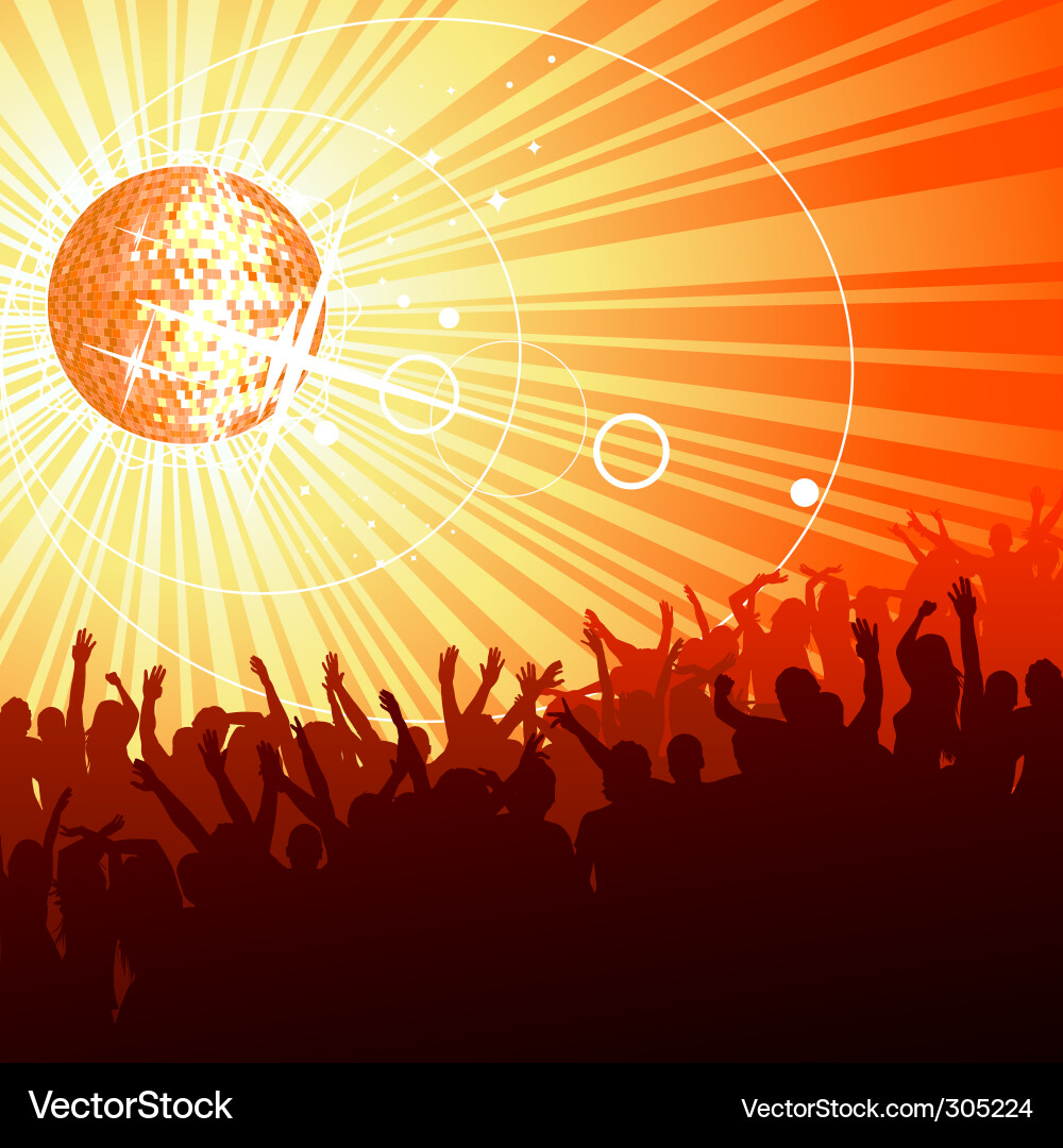 Silhouette Party Background Vector Image