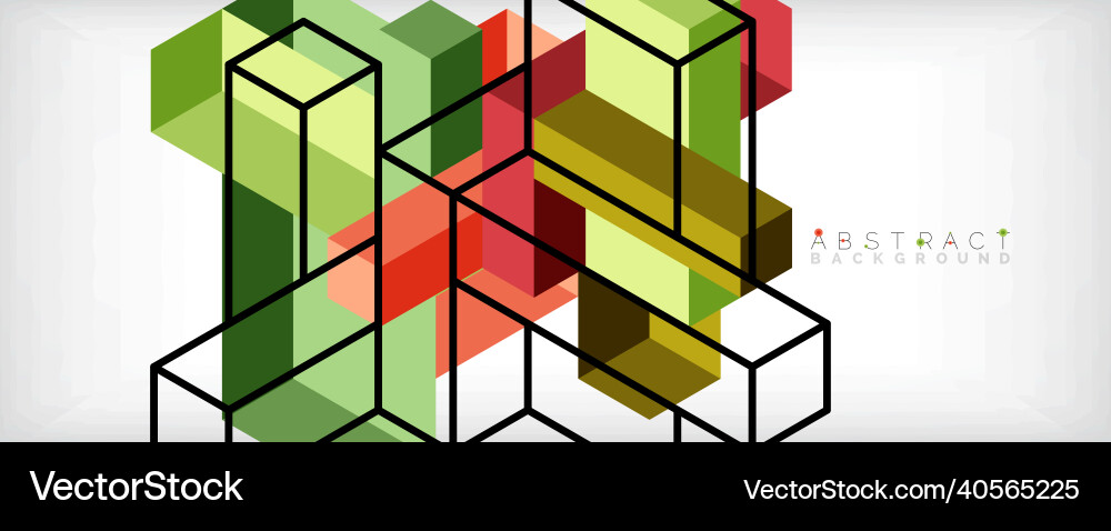 Abstract background 3d cubes cubic elements Abstract background 3d cubes cubic elements vector image