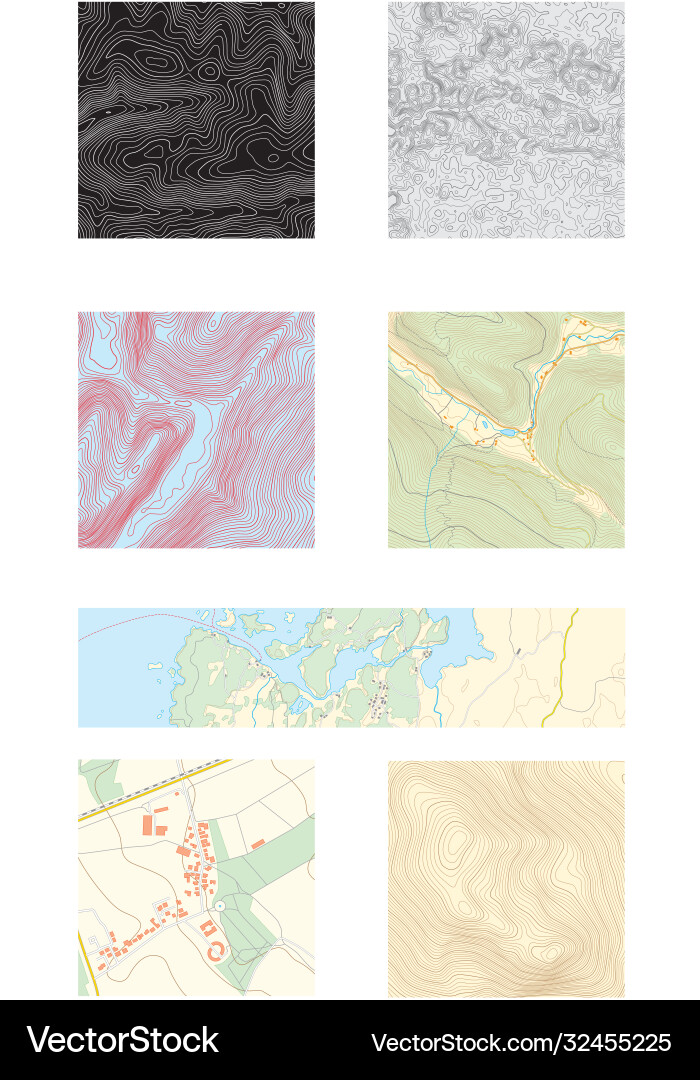 Abstract Topographic Patterns vector image