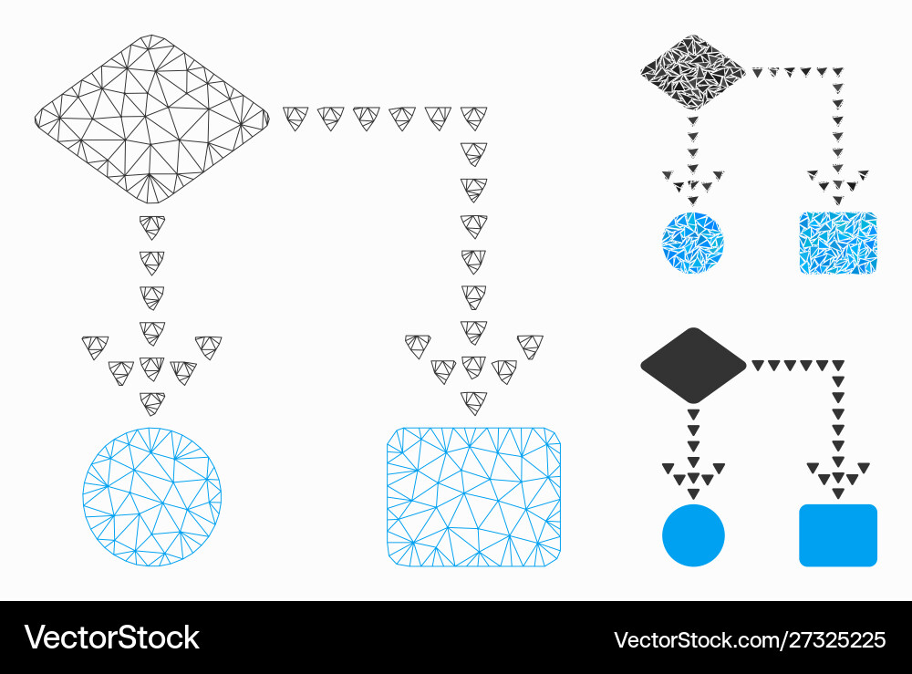 Algorithm Flussdiagramm Mesh Carcass Modell Algorithm Flussdiagramm Mesh Carcass Modell Vektorbild