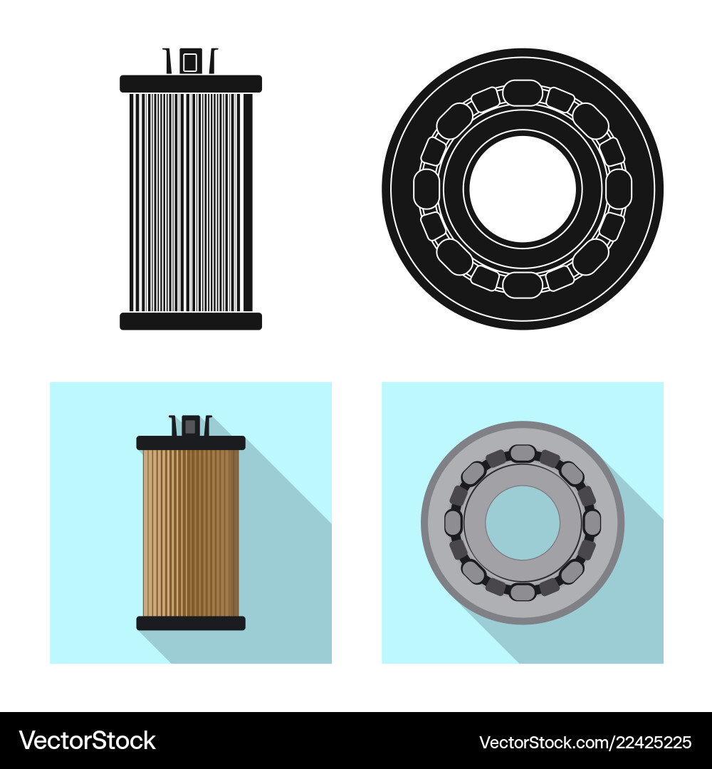 Auto and part symbol set Vector Image