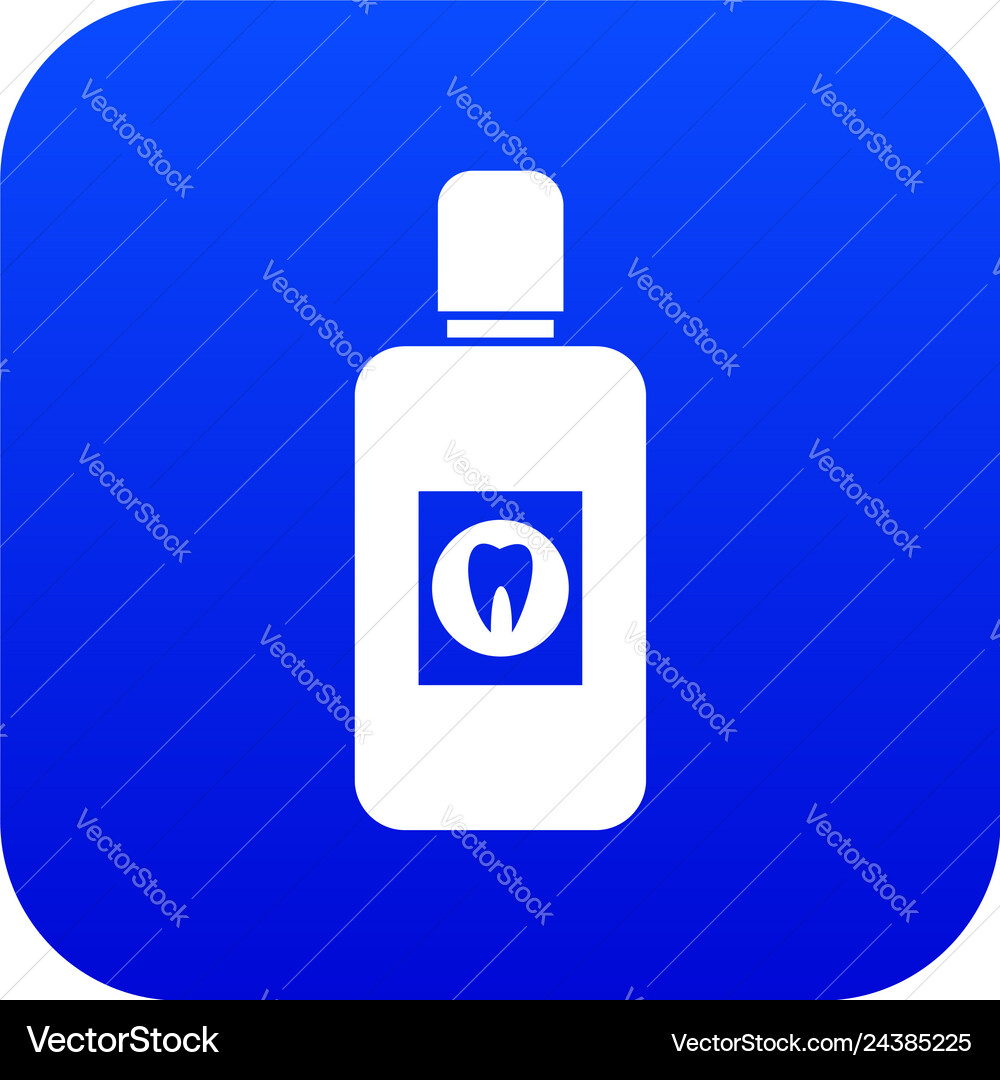 Bottle of mouthwash icon digital blue Bottle of mouthwash icon digital blue Vector Image