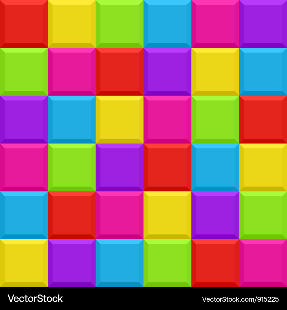 Colorful Block Pattern Vector Image