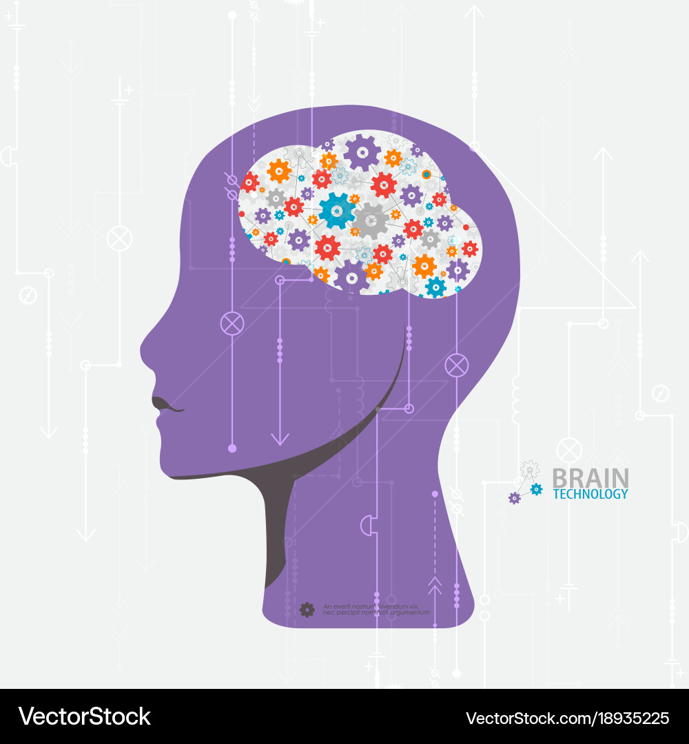 Creative brain concept background artificial Vector Image
