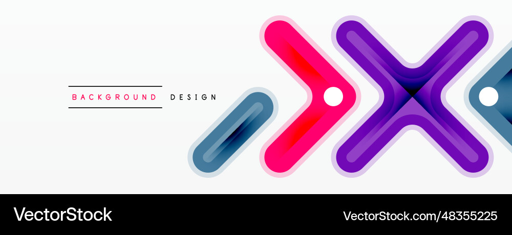 Cross line background minimal geometric template Vector Image