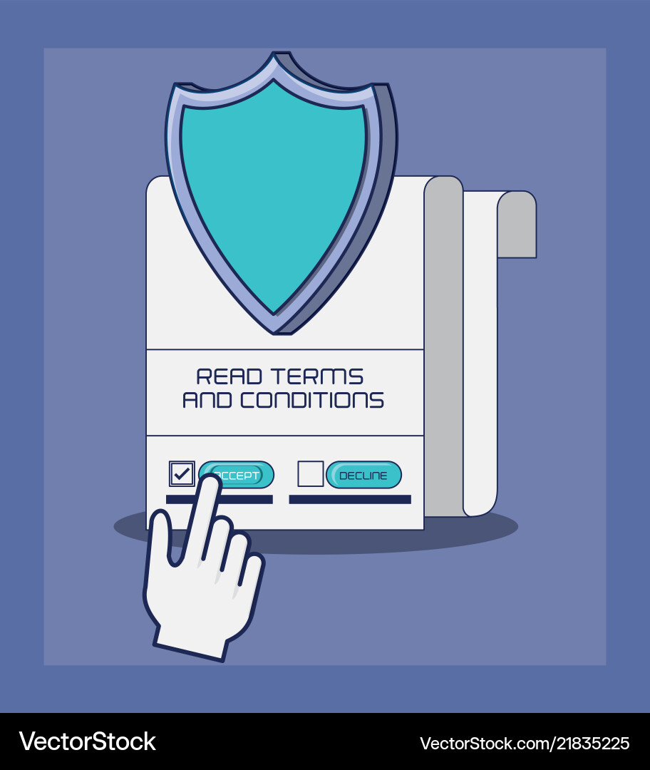 Data security with shield Data security with shield vector image