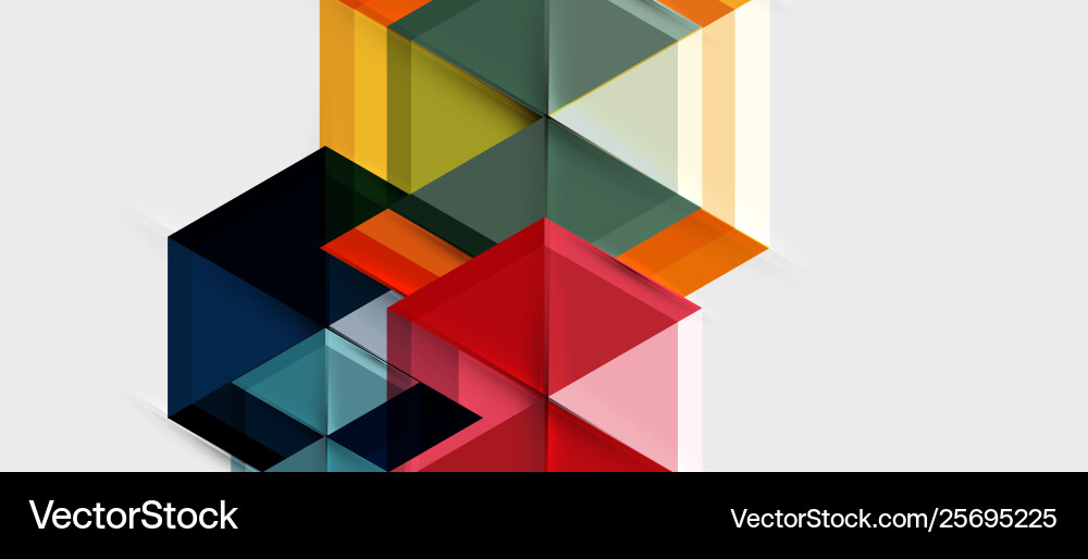 Geometric triangle and hexagon abstract background Geometric triangle and hexagon abstract background Vector Image