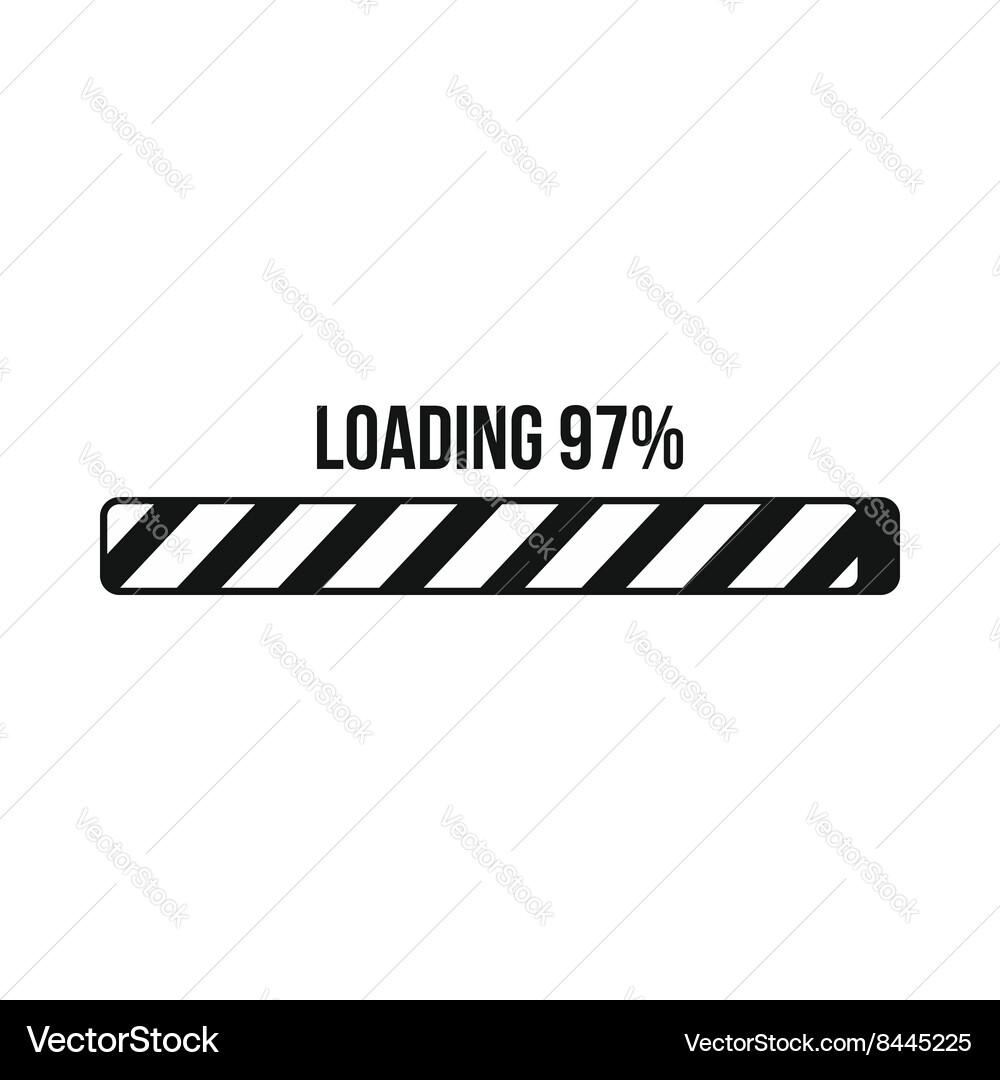 Progress loading bar icon simple style vector image