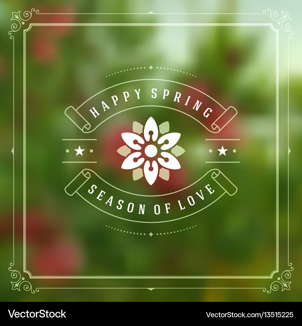 Spring typographic greeting card or poster Spring typographic greeting card or poster vector image