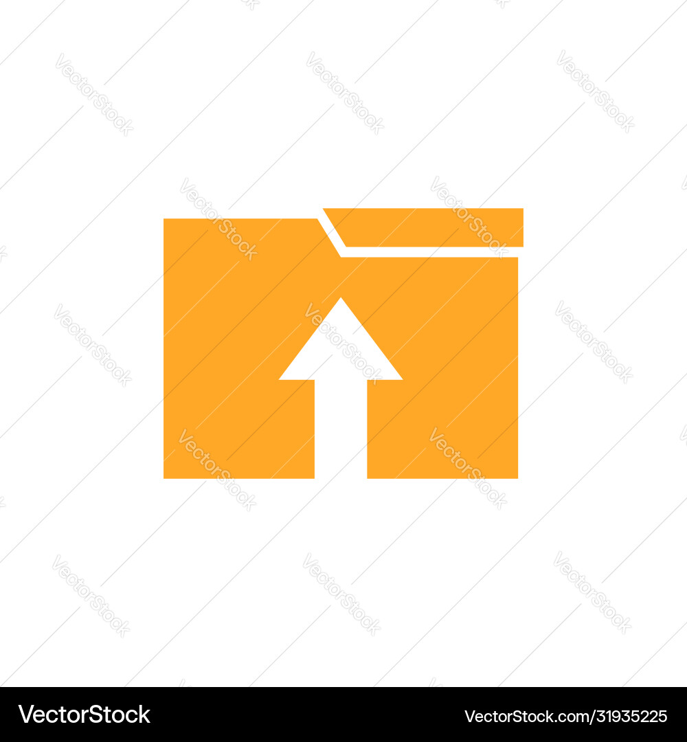 Upload folder design template Vector Image