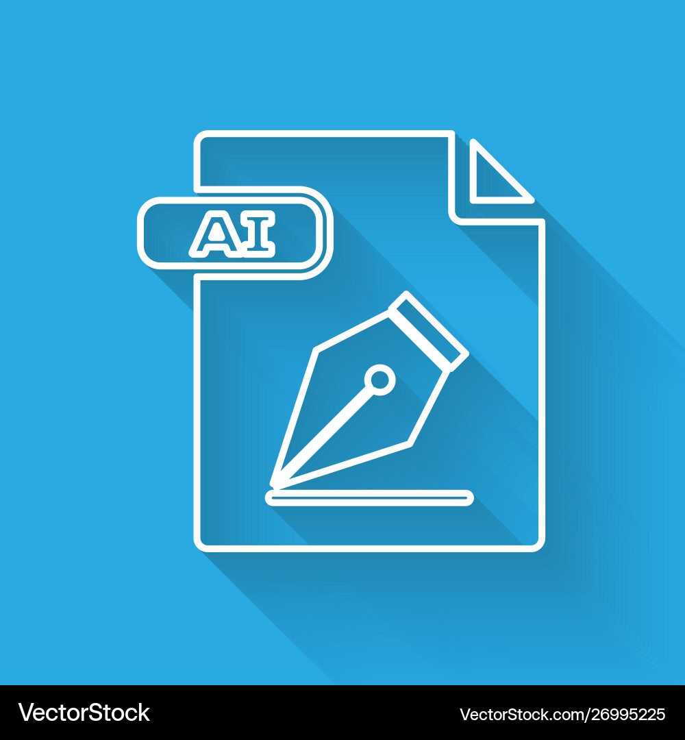 White line ai file document download button White line ai file document download button vector image