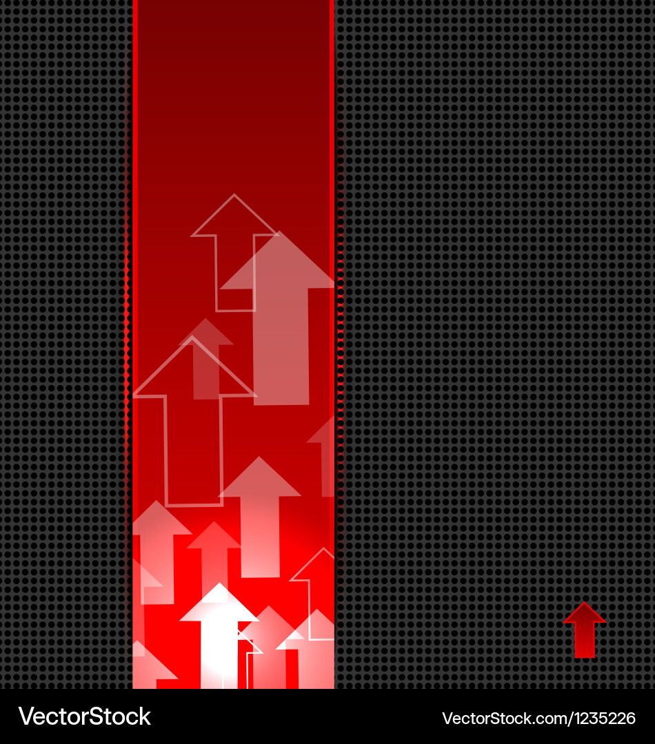 Abstract red background with transparent arrows Vector Image