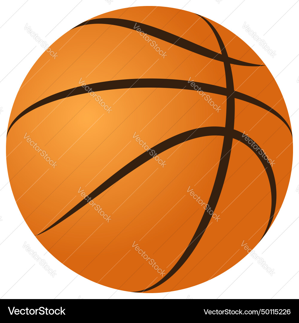 Basketball ball 3d view realistic Basketball ball 3d view realistic Vector Image