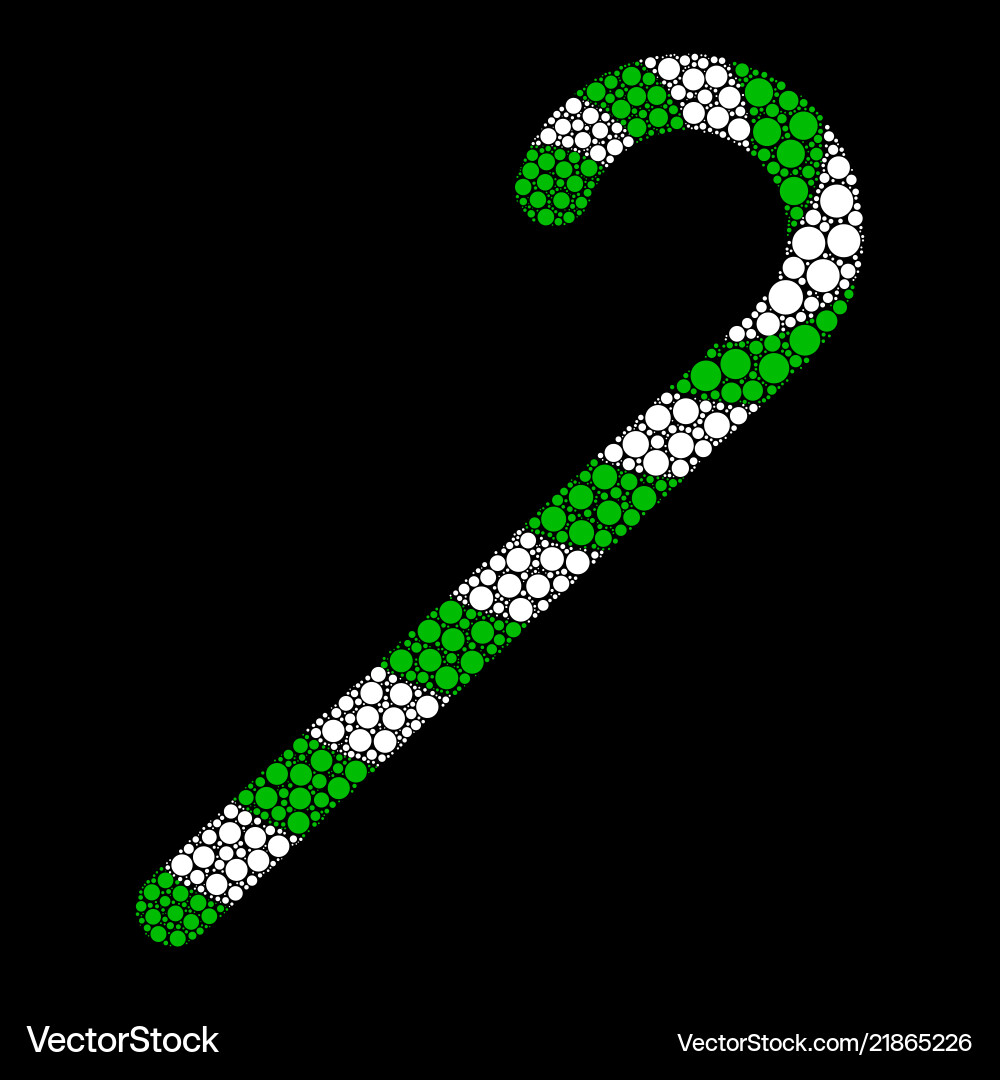 Candy cane dot icon isoliert auf schwarzem Hintergrund Candy cane dot icon isoliert auf schwarzem Hintergrund Vektorbild