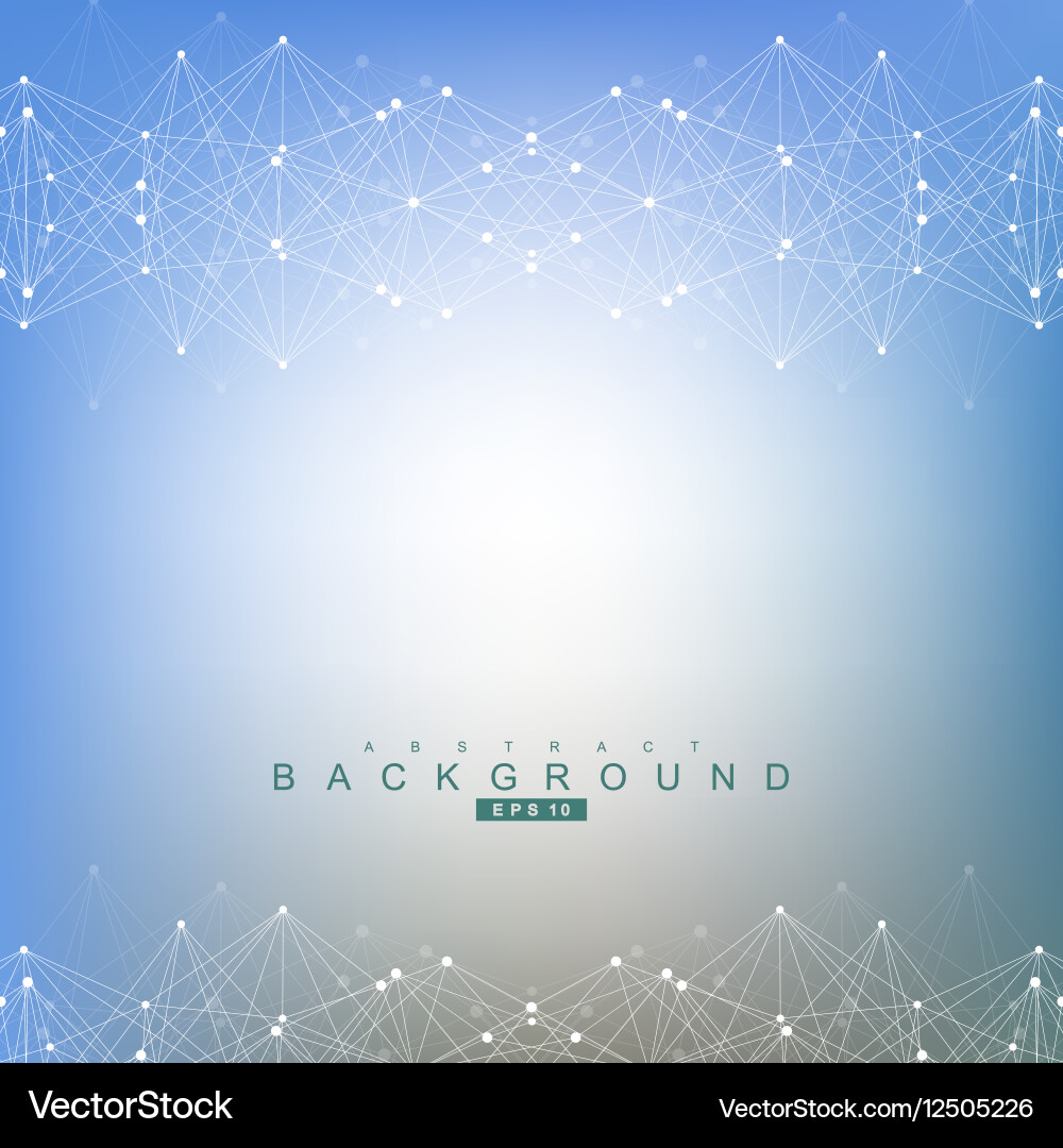 Geometric abstract background with connected line vector image