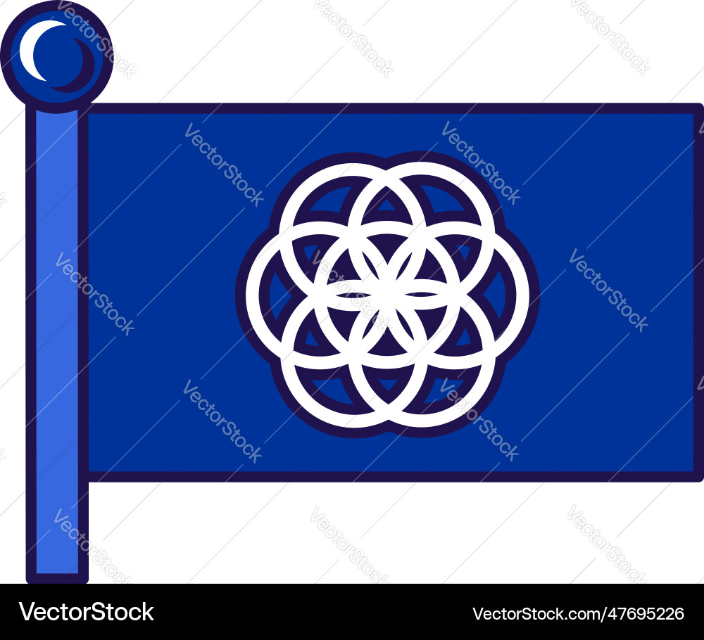 International flag of planet earth outline International flag of planet earth outline vector image
