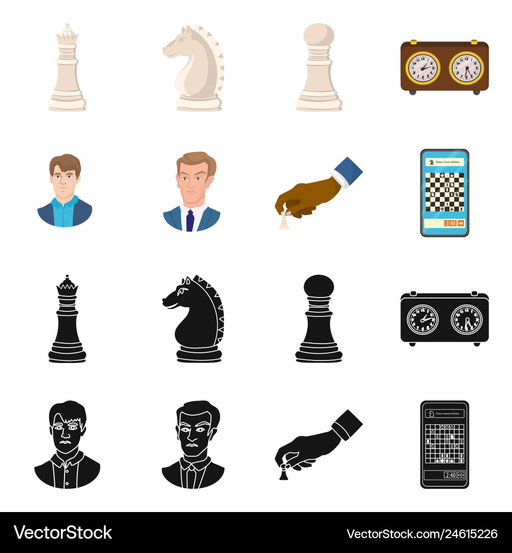 Isolated object of checkmate and thin symbol set Isolated object of checkmate and thin symbol set vector image
