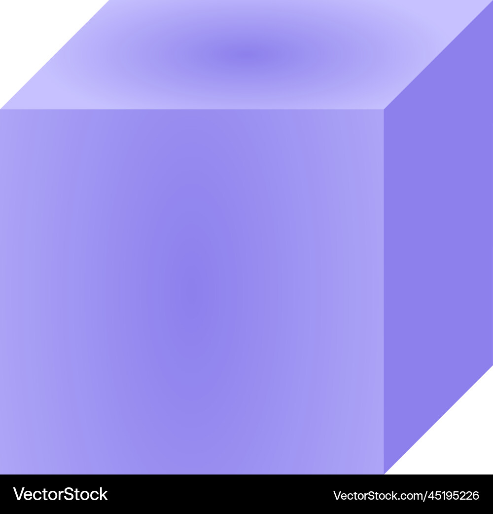 Purple three dimensional cube design element Vector Image