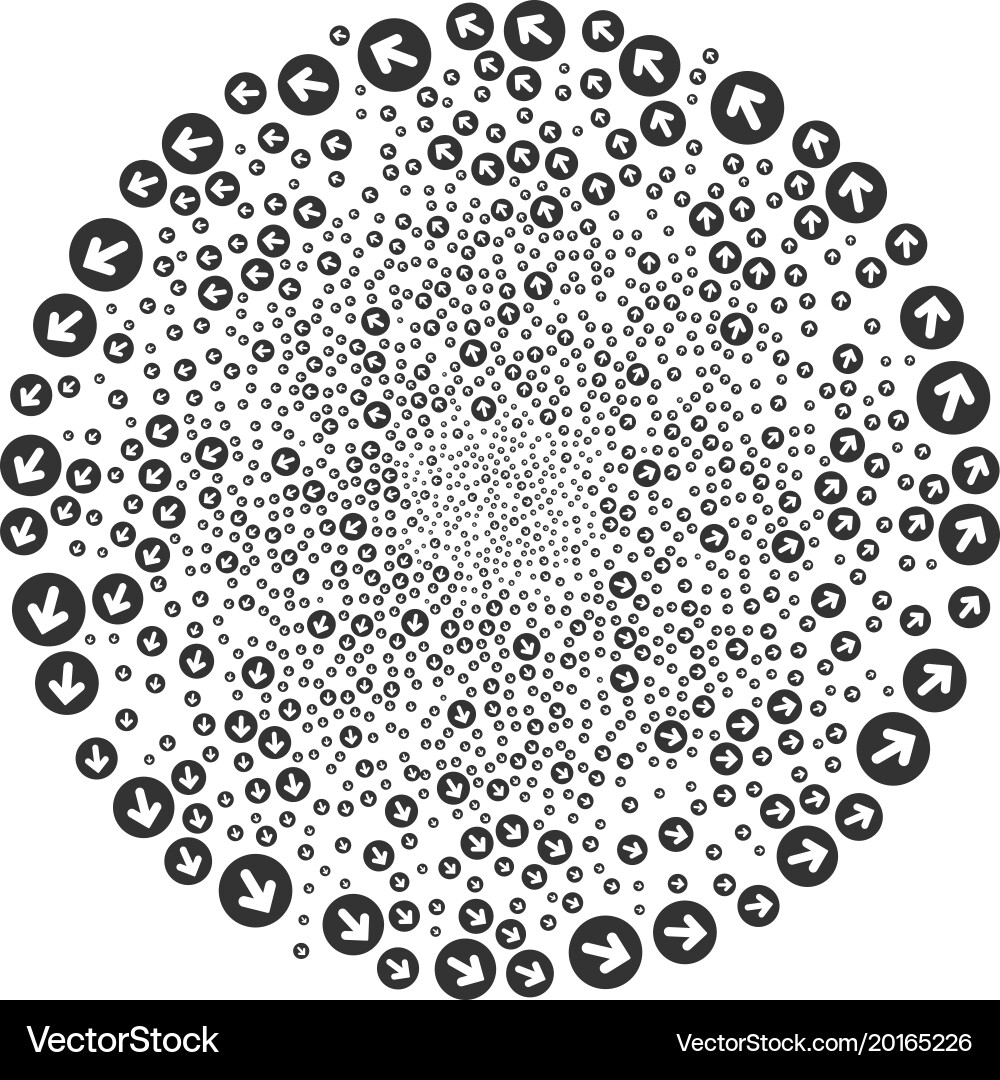 Rounded arrow curl bang vector image