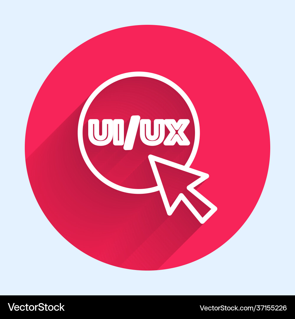 White line ui or ux design icon isolated with long White line ui or ux design icon isolated with long vector image