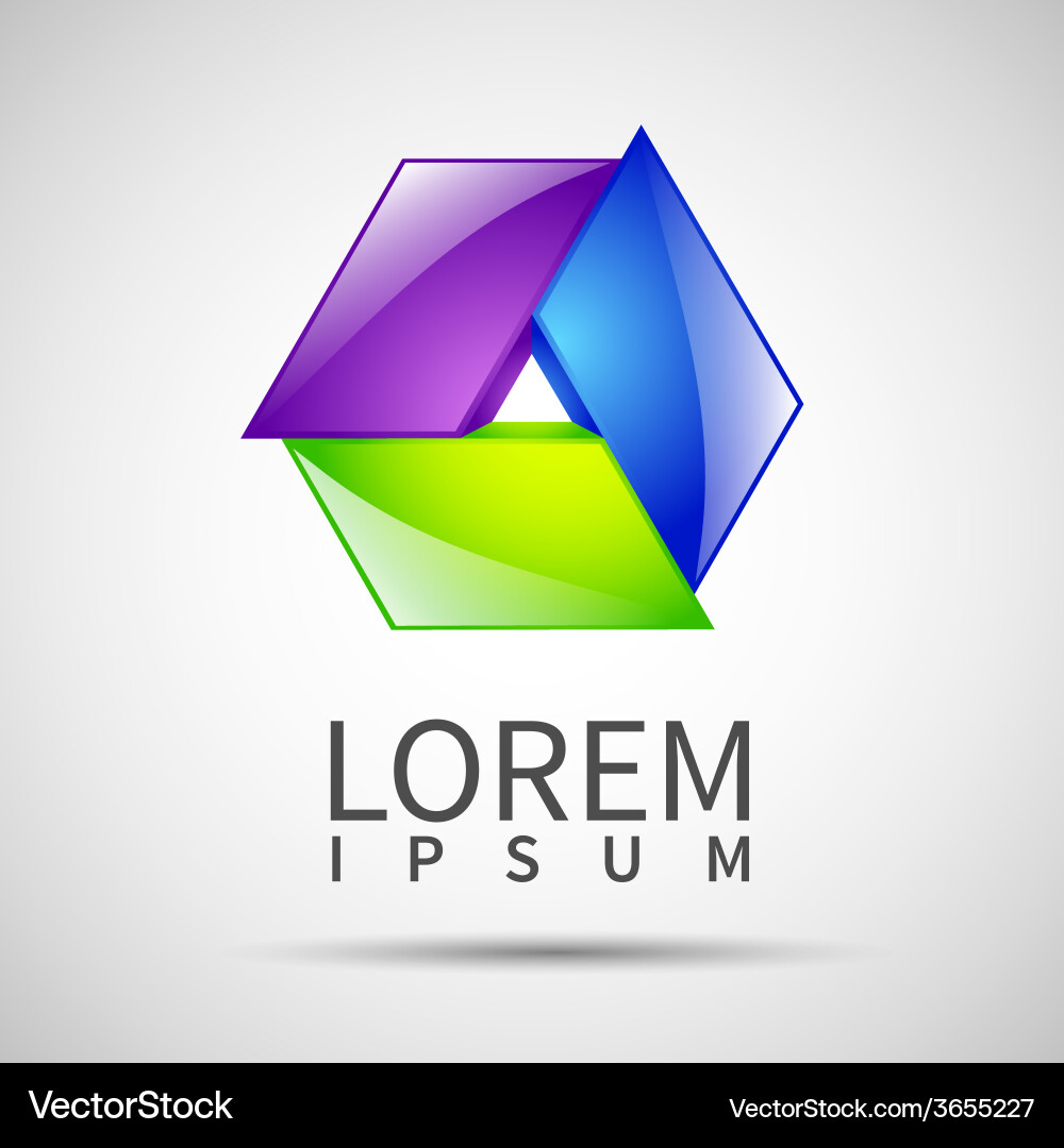 Abstract element shape design icon Vector Image