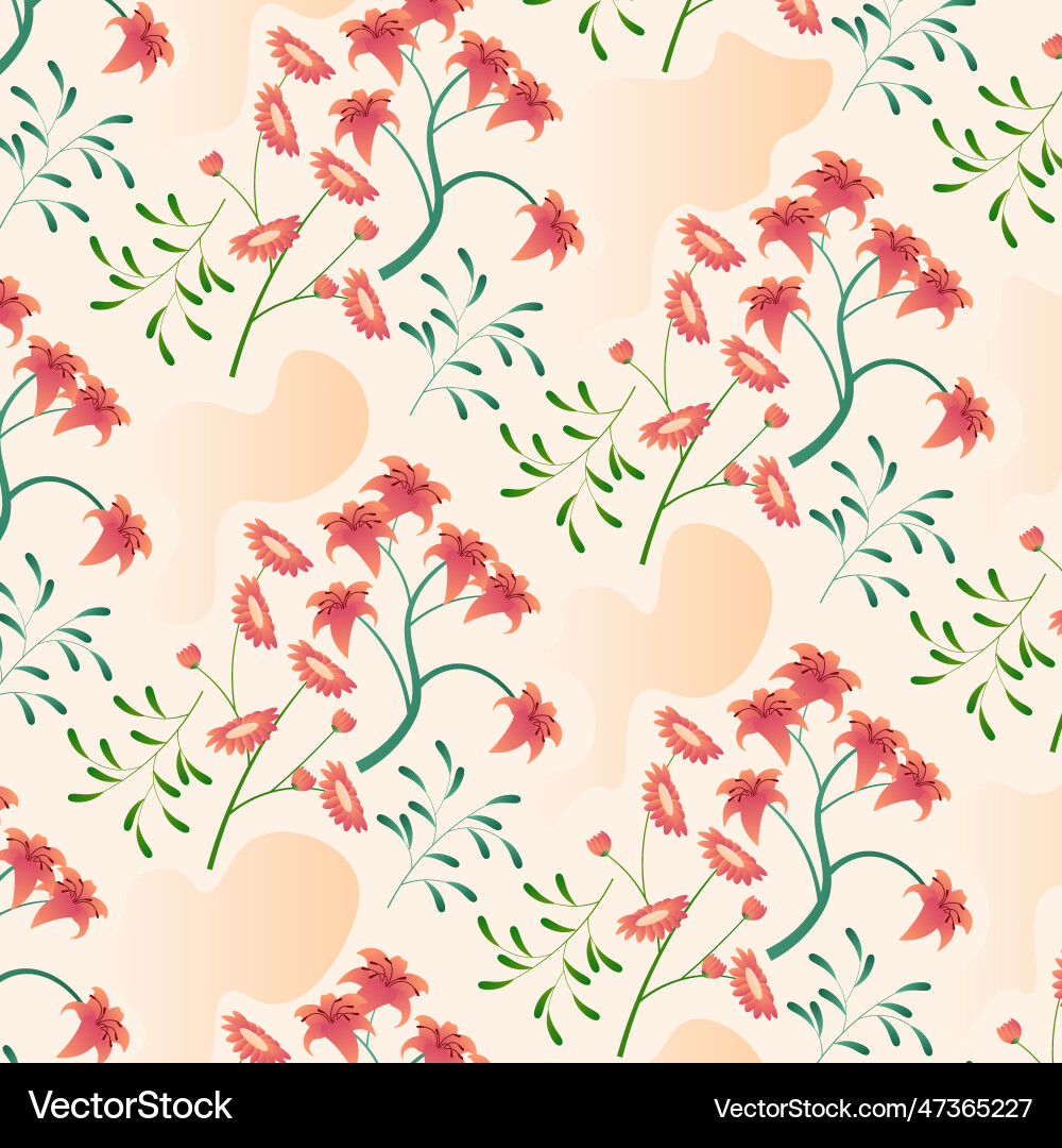 Abstract flower pattern background Vector Image