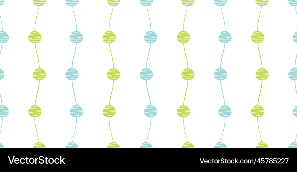 Abstract seamless pattern waves with circles Vector Image