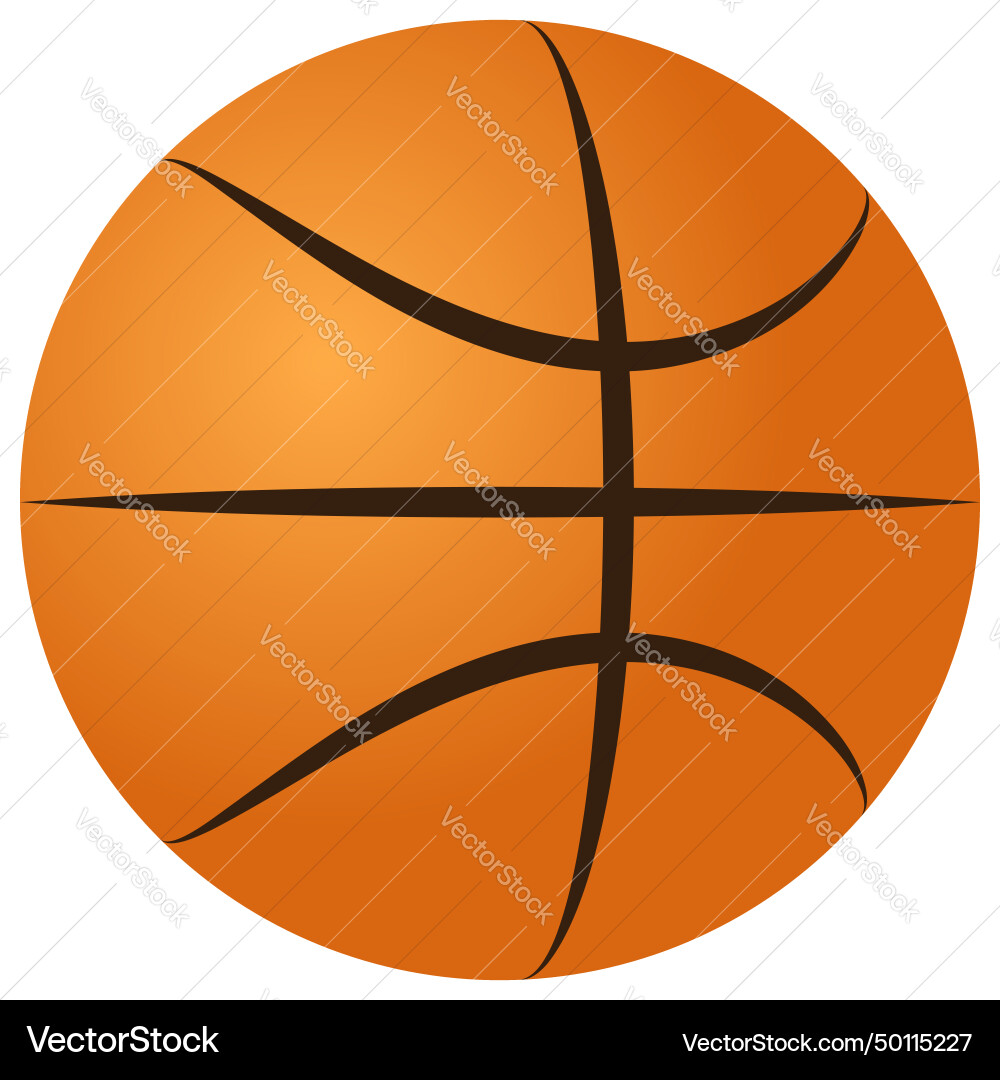 Basketball ball 3d view realistic Basketball ball 3d view realistic vector image