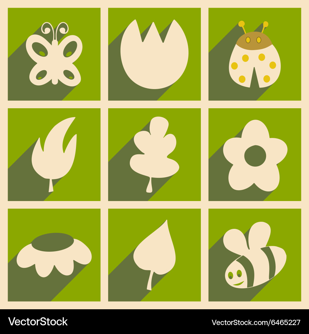 Flat with shadow concept and mobile application Vector Image