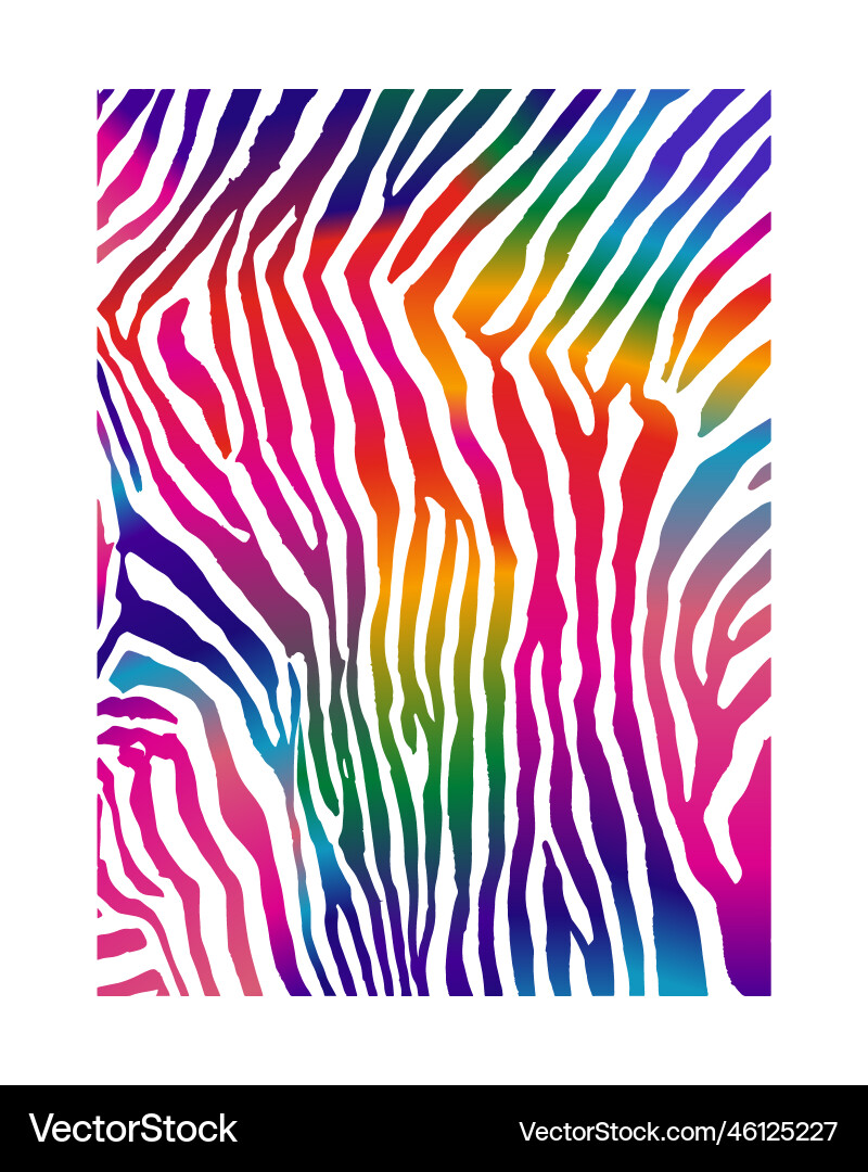 Iridescent Zebra Pattern vector image