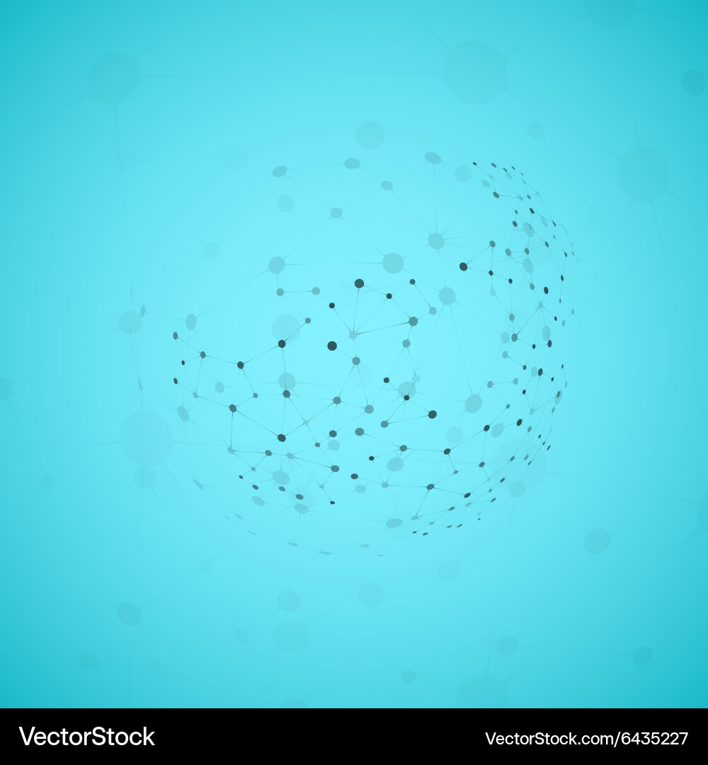 Molecular structure network connection Vector Image