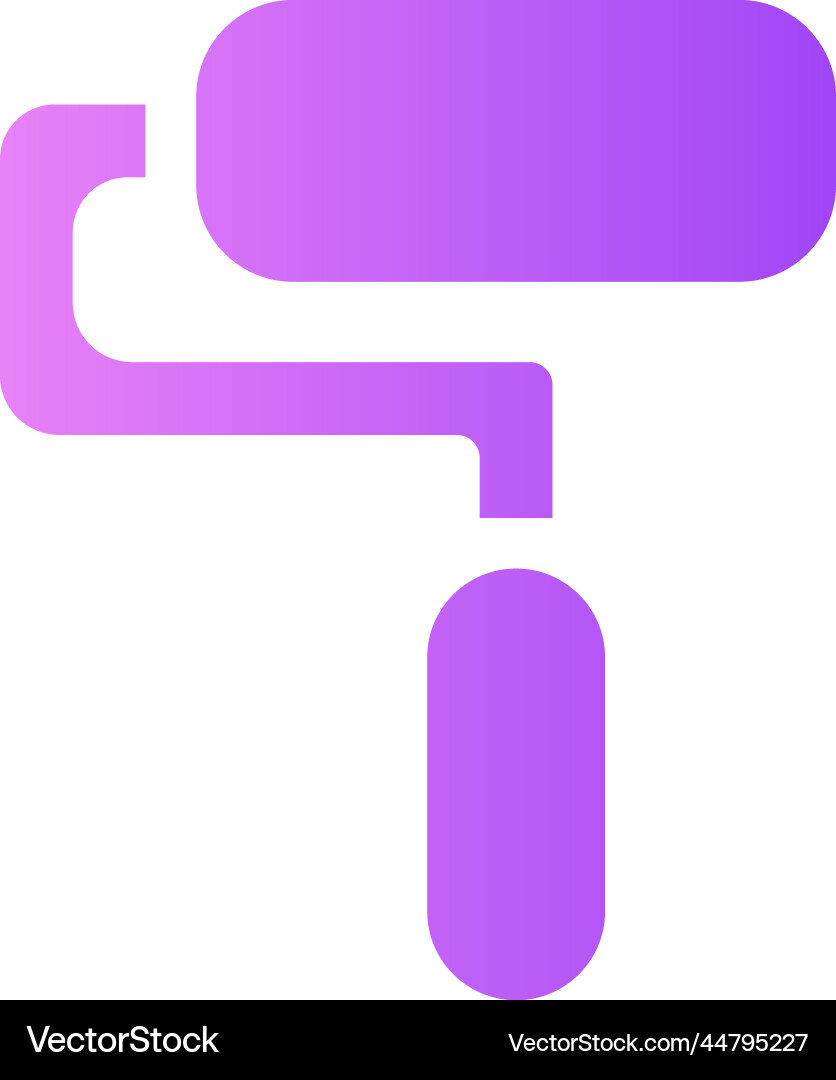 Paint roller gradient universal icon ui ux element Vector Image