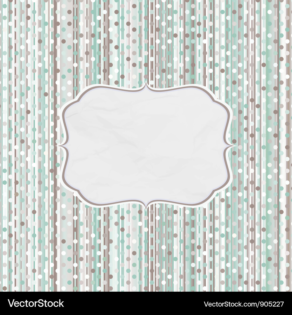 Retro dots pattern card Vector Image