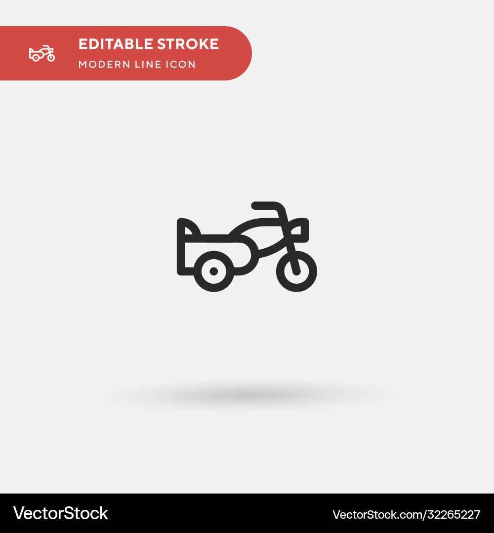 Sidecar Icon - Einfacher Stil Vektorbild