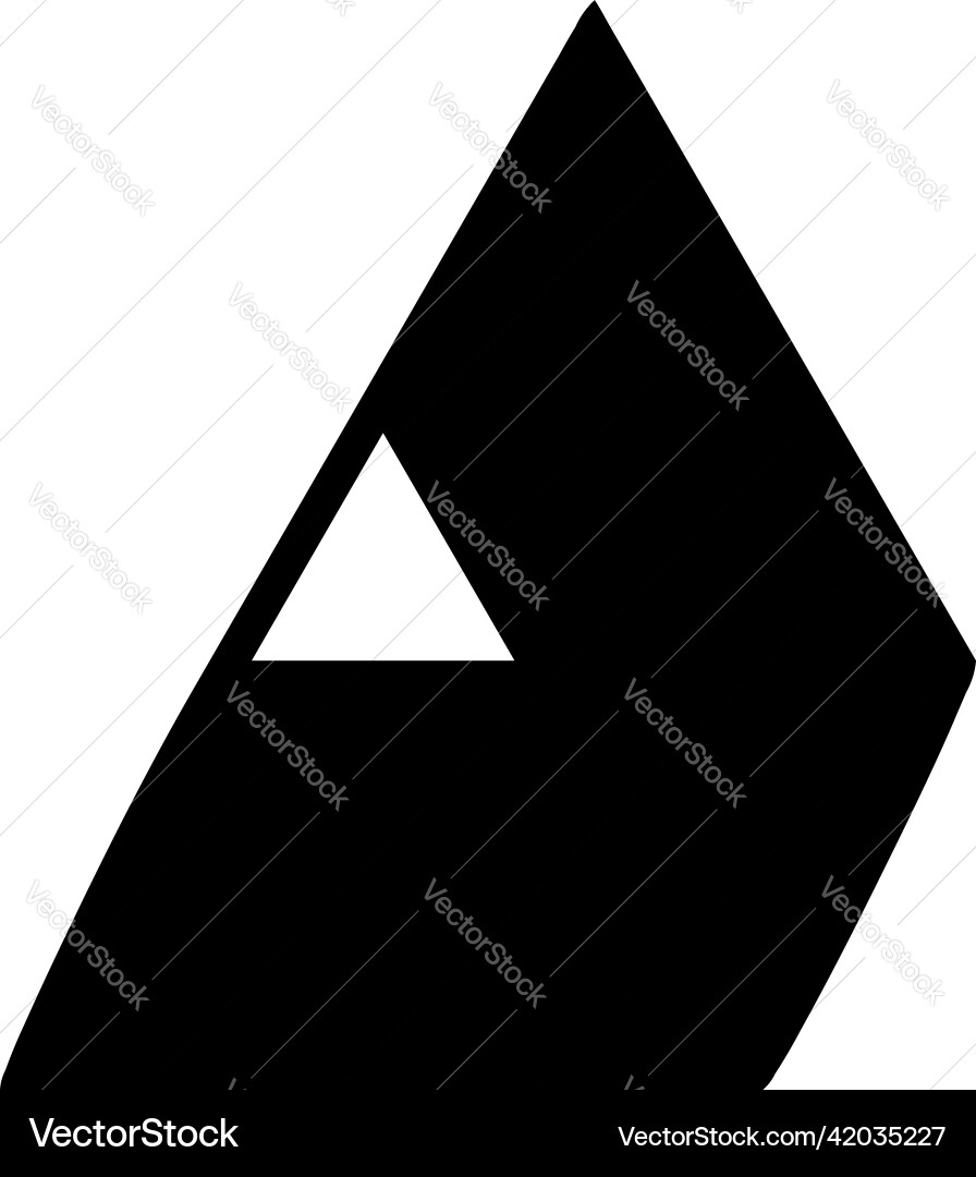 Triangle triangular geometric abstract irregular vector image