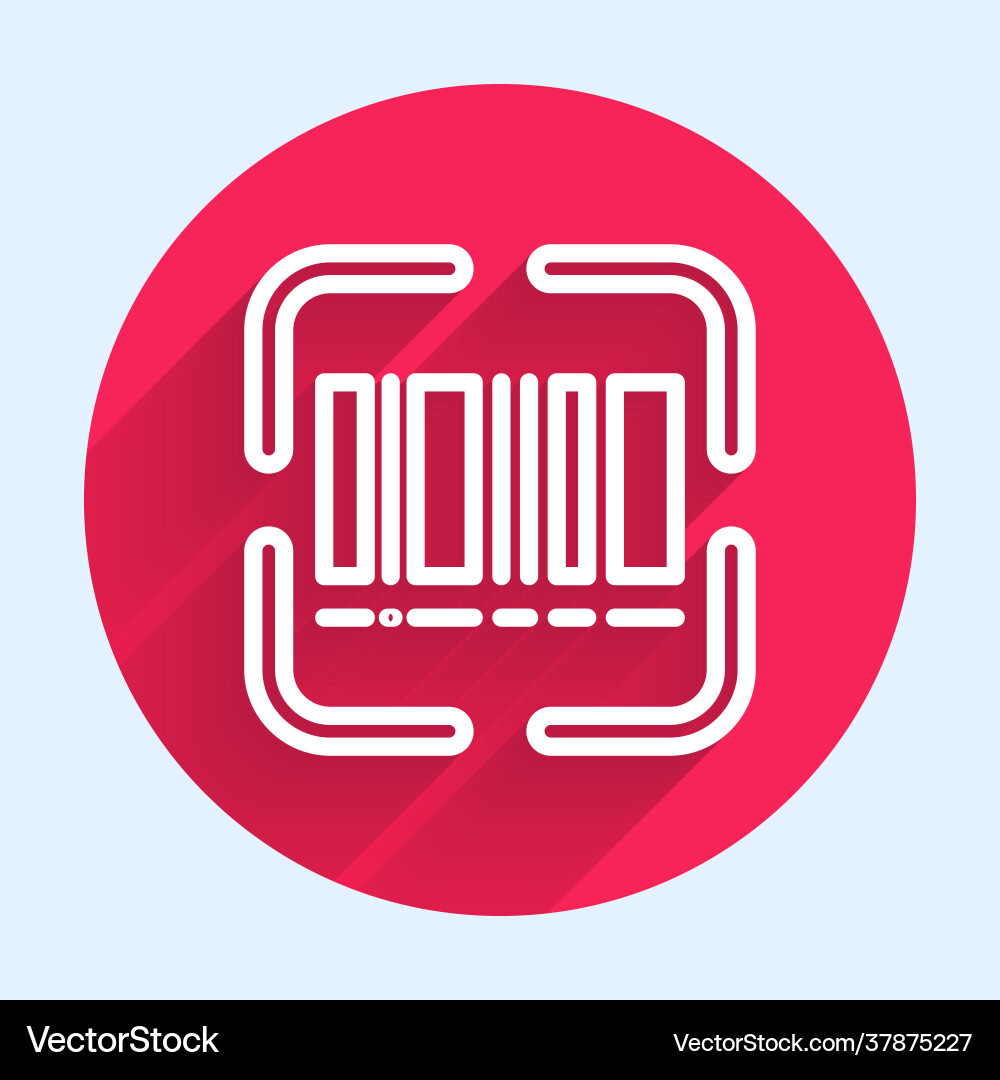 White line scanner scanning bar code icon isolated White line scanner scanning bar code icon isolated Vector Image