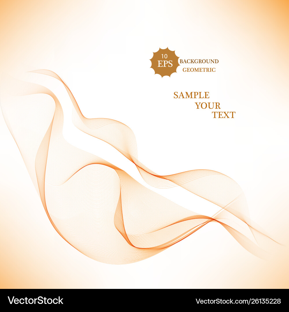 Abstract orange color wave design element Abstract orange color wave design element vector image