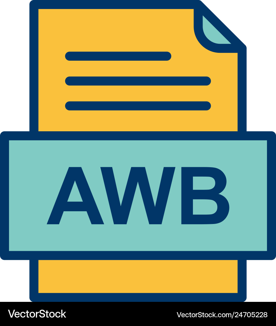 Awb file document icon Vector Image