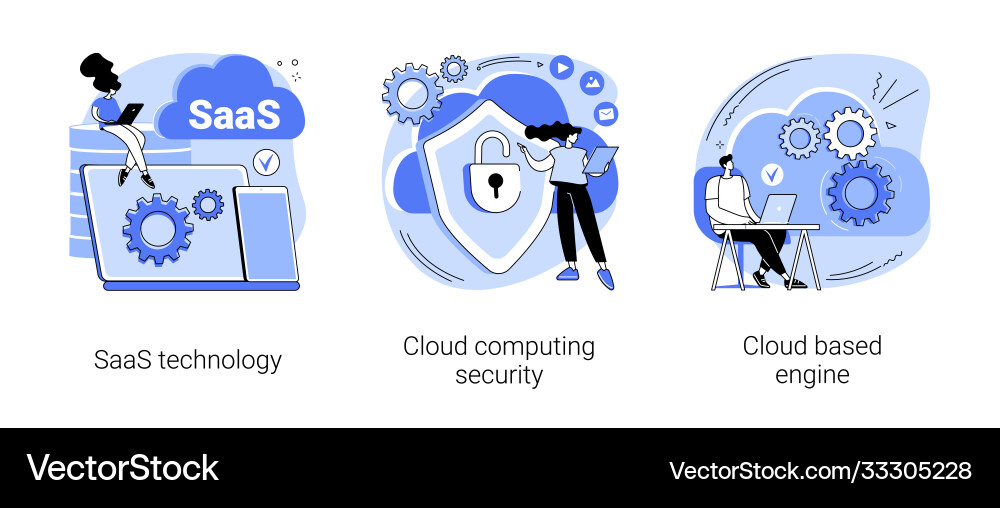 Cloud Computing Abstract Concept vector image
