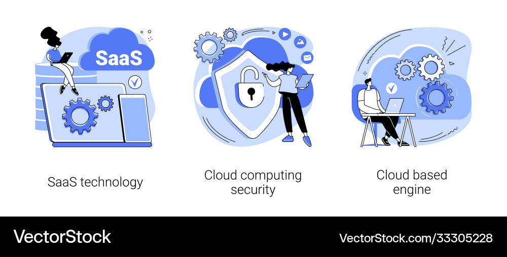 Cloud software abstract concept