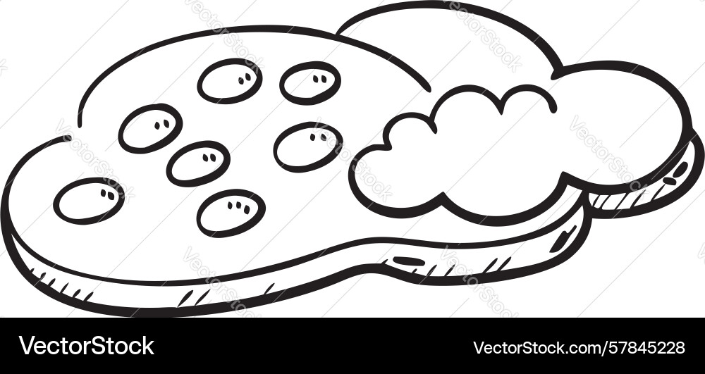 Cloud with paint blobs artistic weather concept Vector Image